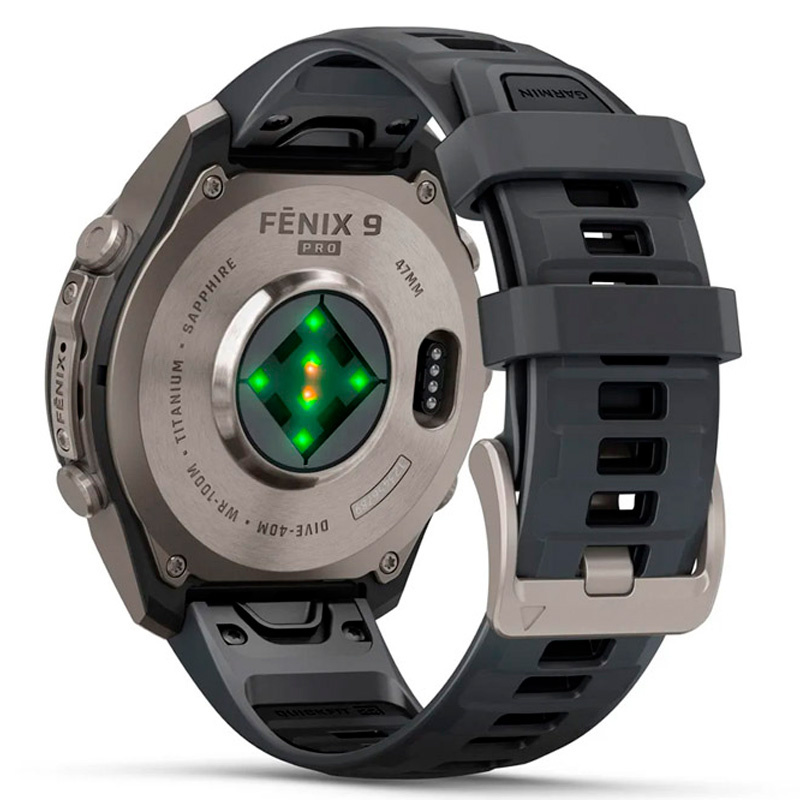 Smartwatch Garmin fenix 9 Pro 47mm AMOLED Titanio Zafiro LTE InReach Gris / Titanio