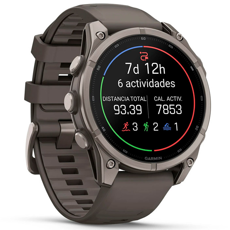 Smartwatch Garmin fenix 9 47mm AMOLED Titanio Zafiro Wi-Fi Gris / Titanio