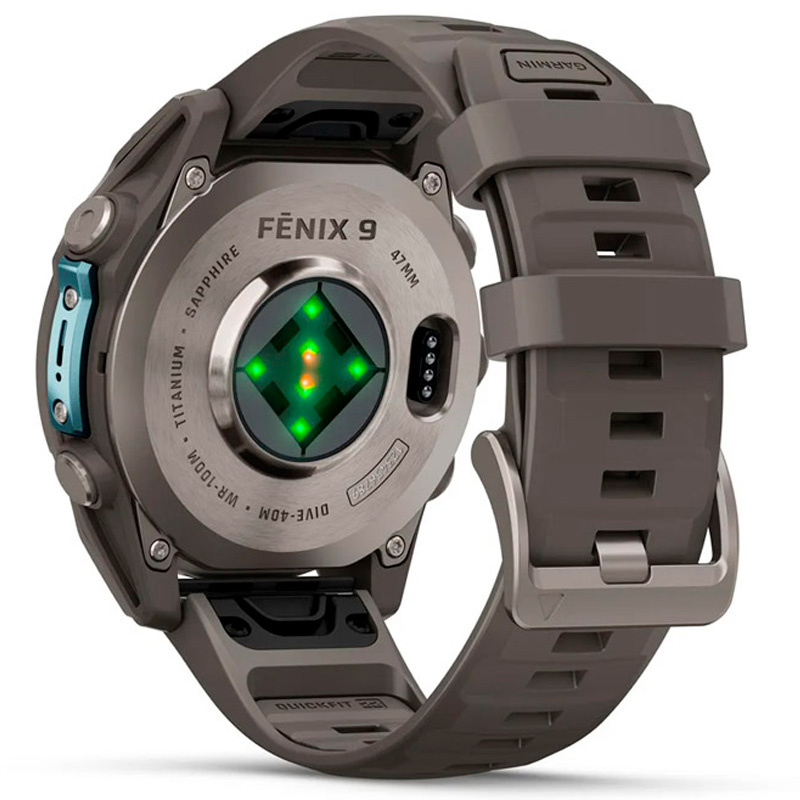 Smartwatch Garmin fenix 9 47mm AMOLED Titanio Zafiro Wi-Fi Gris / Titanio