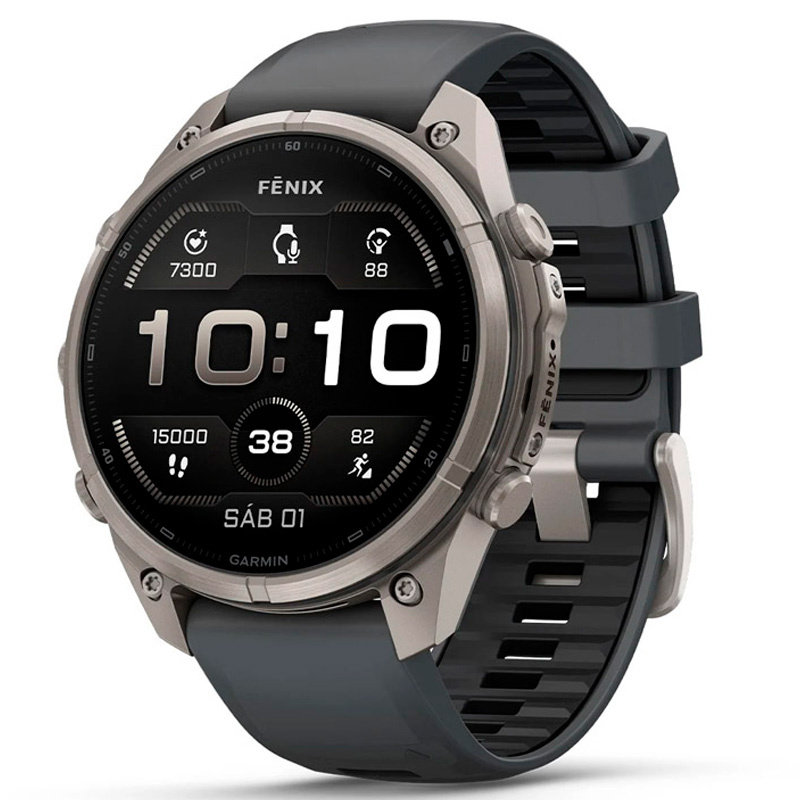 Smartwatch Garmin fenix 9 Pro 47mm AMOLED Titanio Zafiro Gris