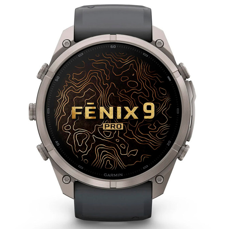 Smartwatch Garmin fenix 9 Pro 51mm AMOLED Titanio Zafiro LTE InReach Gris