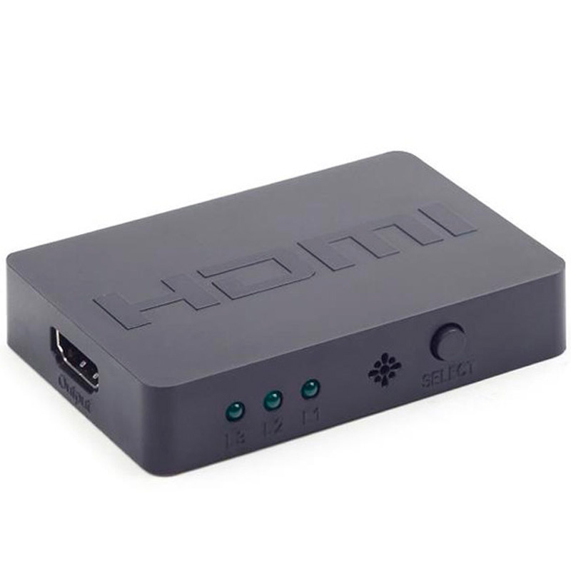 Switch Gembird DSW-HDMI-34 HDMI 3 Puertos 4K UHD Negro