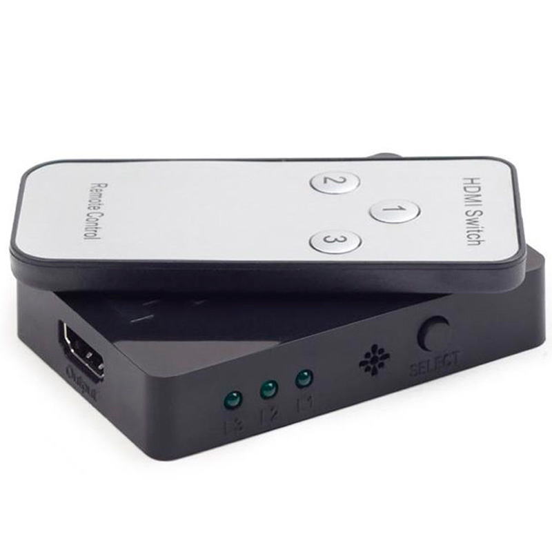 Switch Gembird DSW-HDMI-34 HDMI 3 Puertos 4K UHD Negro