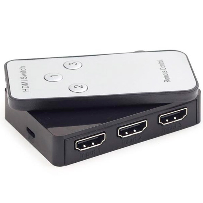 Switch Gembird DSW-HDMI-34 HDMI 3 Puertos 4K UHD Negro