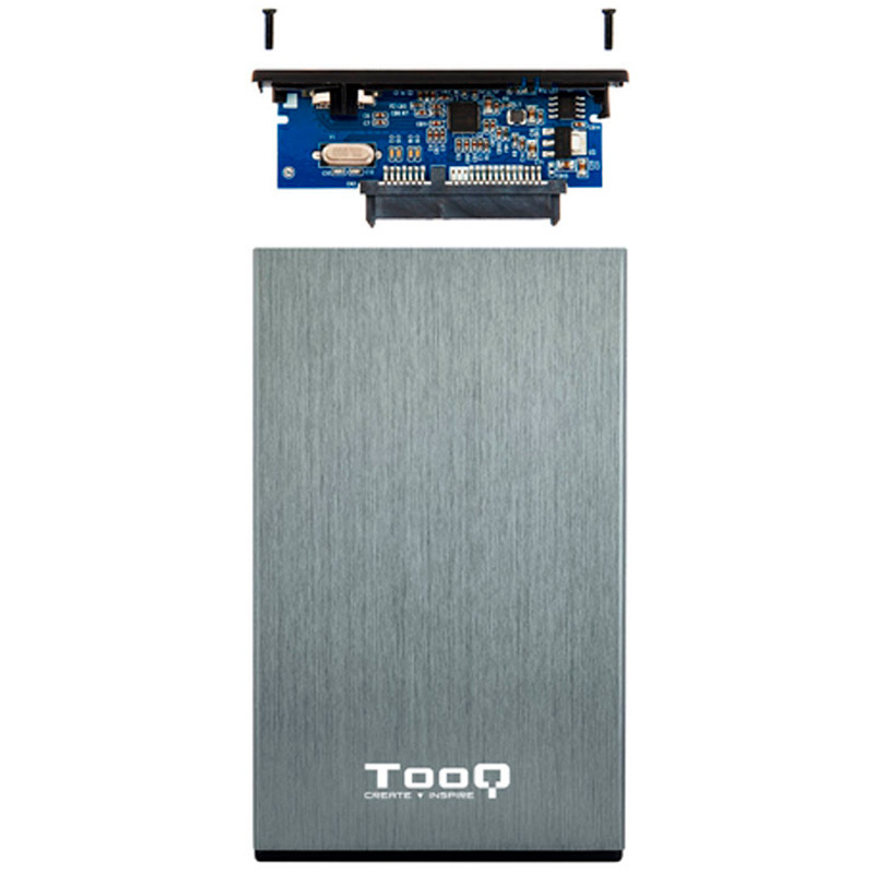Caja Externa Tooq TQE-2527G Para Disco Duro/SSD 2.5 pulgadas USB 3.1 Gen1 Gris