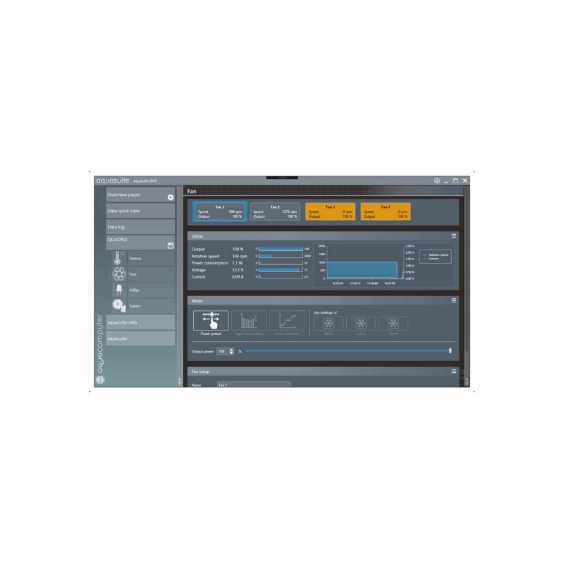 Aqua Computer QUADRO Para PWM - Controlador Ventilador