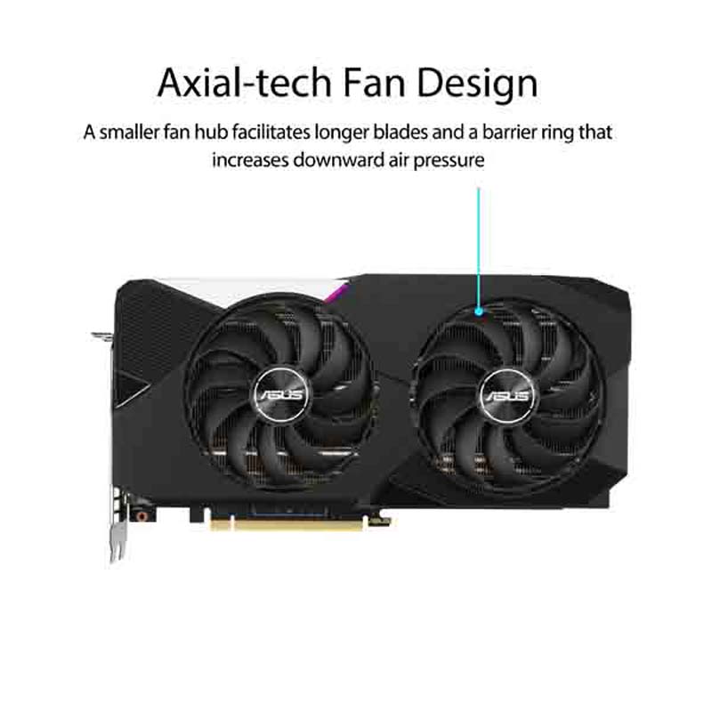 Asus DUAL GeForce RTX 3070 OC LHR V2 8GB GDDR6 - Tarjeta Gráfica