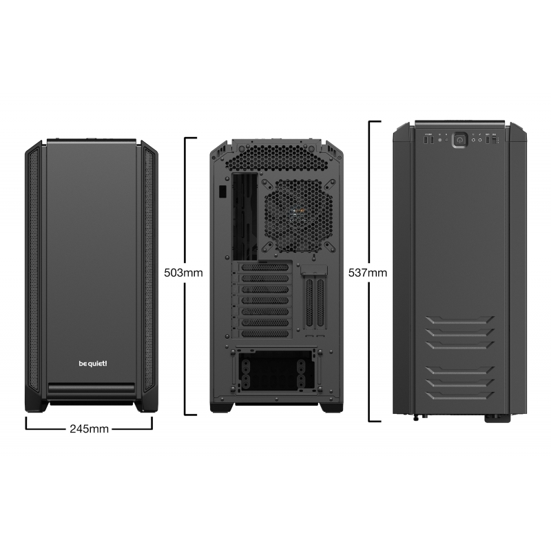 Caja/Torre be quiet! Silent Base 601 Cristal Templado / Negro