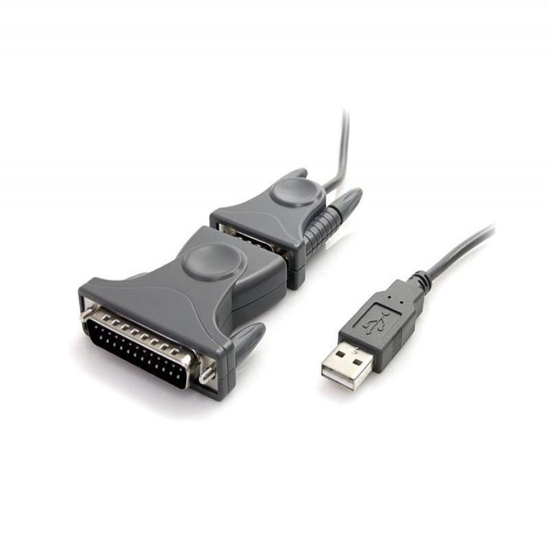 Cable Adaptador Startech USB a Serie RS232 DB9/DB25 - M/M