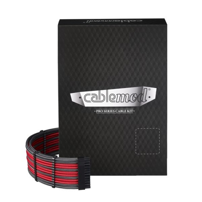 CableMod PRO ModMesh C-Series AXi/HXi/RM Carbón/Rojo - Kit Cables