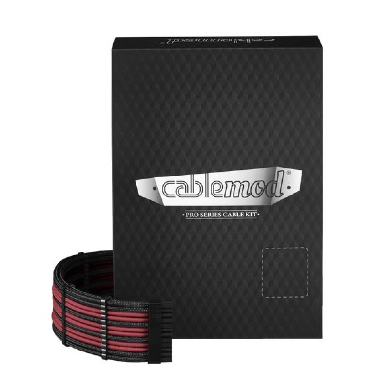 CableMod PRO ModMesh C-Series AXi/HXi/RM Negro/Rojo Sangre - Kit Cables