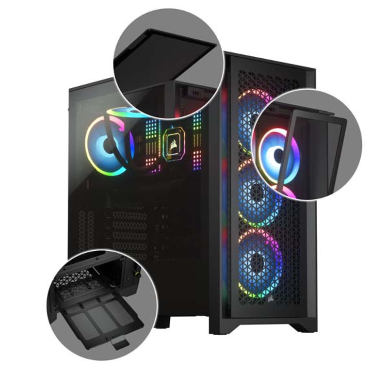 Caja/Torre Corsair 4000D Airflow Black Cristal Templado