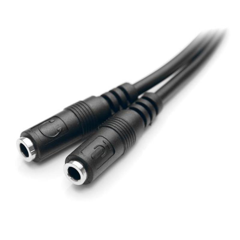 Divisor de Auriculares Mini-Jack 3.5mm 4 pines a 2 Mini Jack 3 pines (Auricular / microfono)