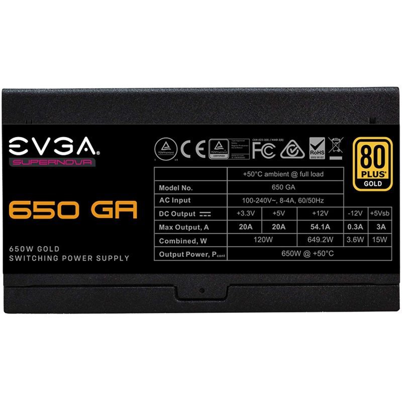 EVGA SuperNOVA 650 GA 80 Plus Gold 650W Modular - Fuente/PSU