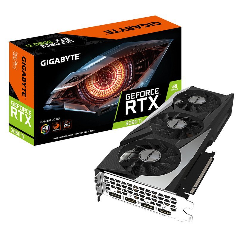 Tarjeta Gráfica Gigabyte GeForce RTX 3060 Ti OC Gaming LHR 8GB GDDR6 - VGA