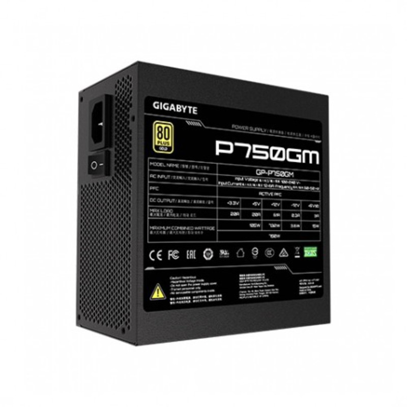Fuente/PSU Gigabyte P750GM 80 Plus Gold 750W Modular