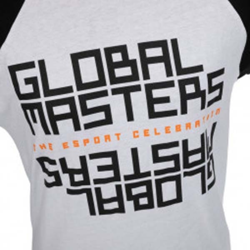 Global Masters T-Shirt GM Text Talla L Blanco - Camiseta