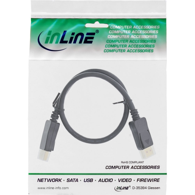 InLine DisplayPort 1.4 Gold 8K Negro 1m - Cable DisplayPort