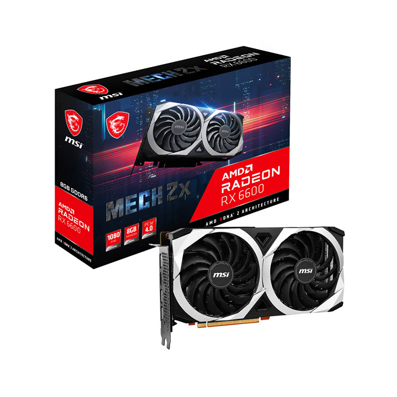 Tarjeta Gráfica MSI Radeon RX 6600 MECH 2X 8GB GDDR6 - VGA