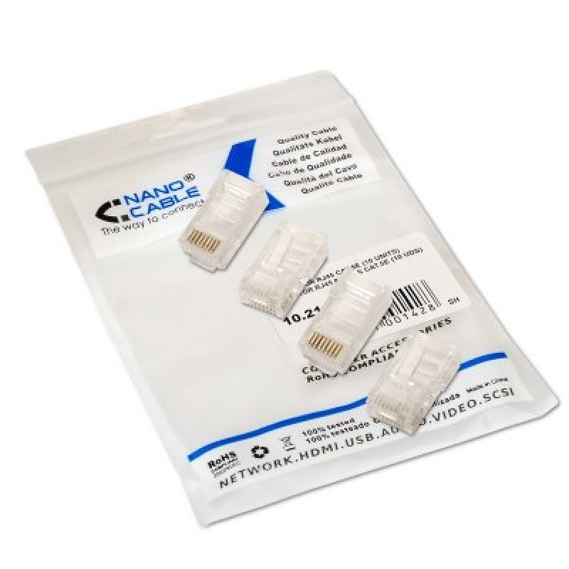 Adaptador de Red Nano Cable 10.21.0102-100 RJ45 Categoria 5 UTP 100 Unidades