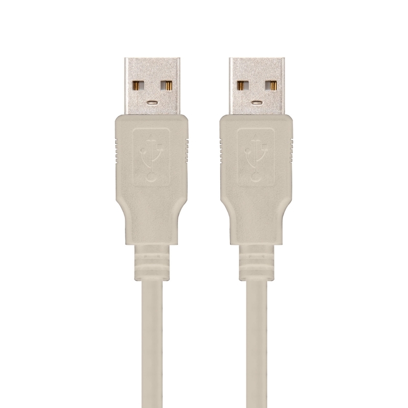 Nanocable USB 2.0, Tipo A/M-A/M Beige - Cable USB