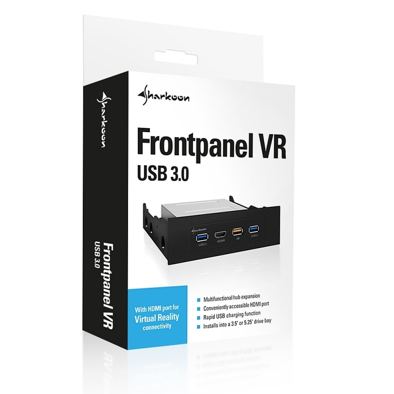 Sharkoon Frontpanel VR USB 3.0 - HUB Frontal