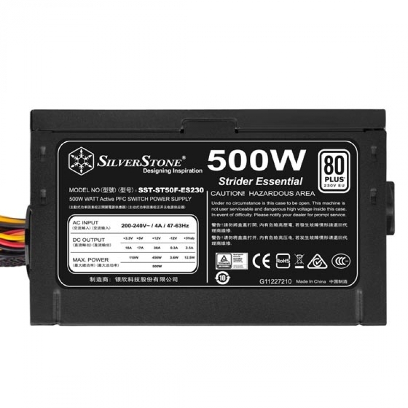 SilverStone Serie Essential ST50F-ES230 v2.0 80 Plus 500W - Fuente/PSU