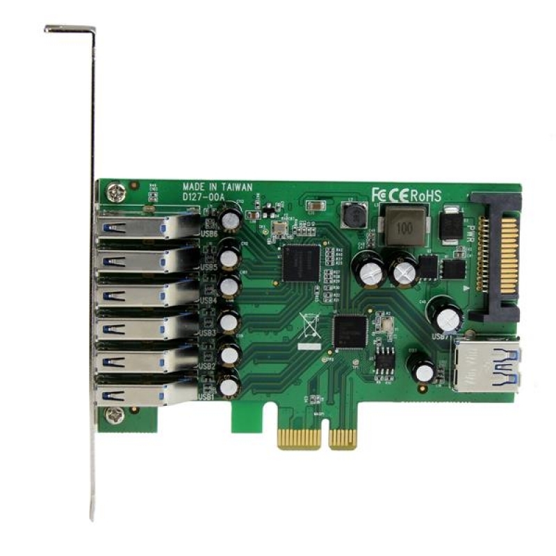 Tarjeta PCI Startech Adaptador PCI Express 7 Puertos USB 3.0