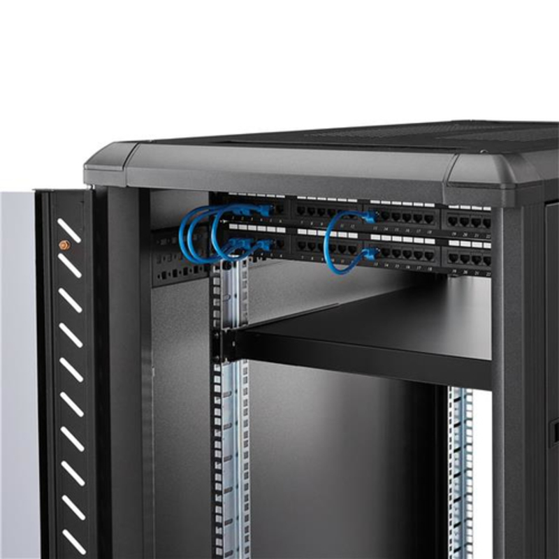 StarTech Estante Bandeja Fijo Para Gabinete Rack de Servidores 1U Profundidad Ajustable - Estante
