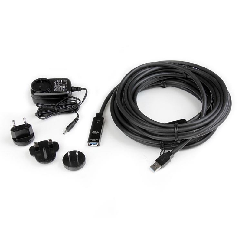 Startech Extrensor USB 3.0 10m Negro - Cable USB