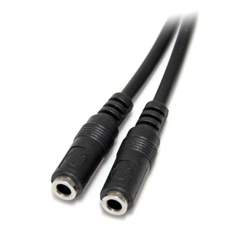 Startech Mini-Jack 3.5mm 3 Pines Macho a 2x Mini-Jack 3 Pines Hembra - Adaptador Divisor