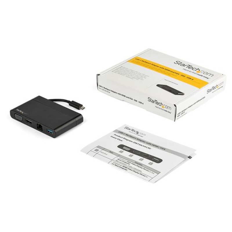 Startech Multipuertos USB-C 4K Con HDMI y VGA - Adaptador