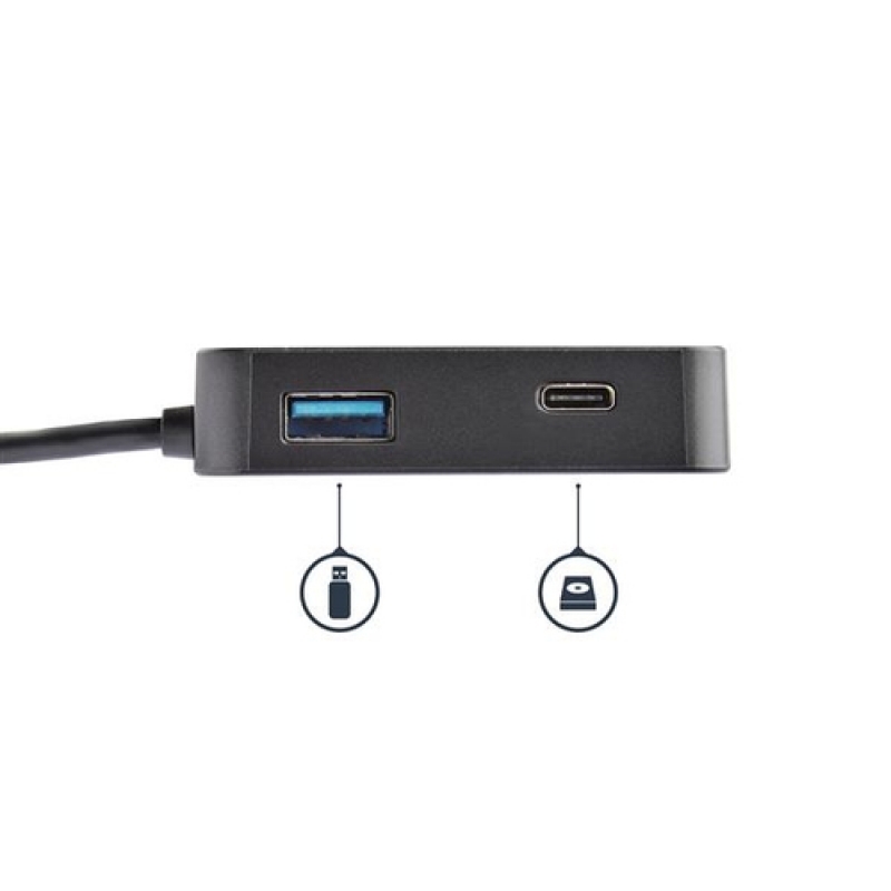 Startech Multipuertos USB-C con Red HDMI 4K y USB-A - Adaptador