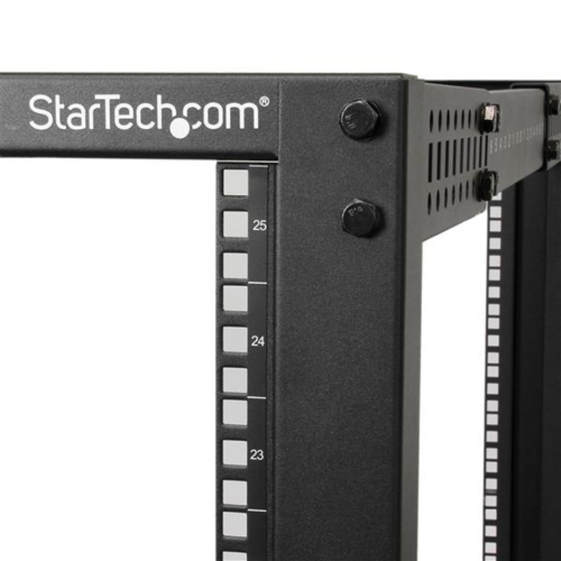 StarTech Rack de Marco Abierto con Profundidad Ajustable de 4 Columnas 25U - Rack de Marco