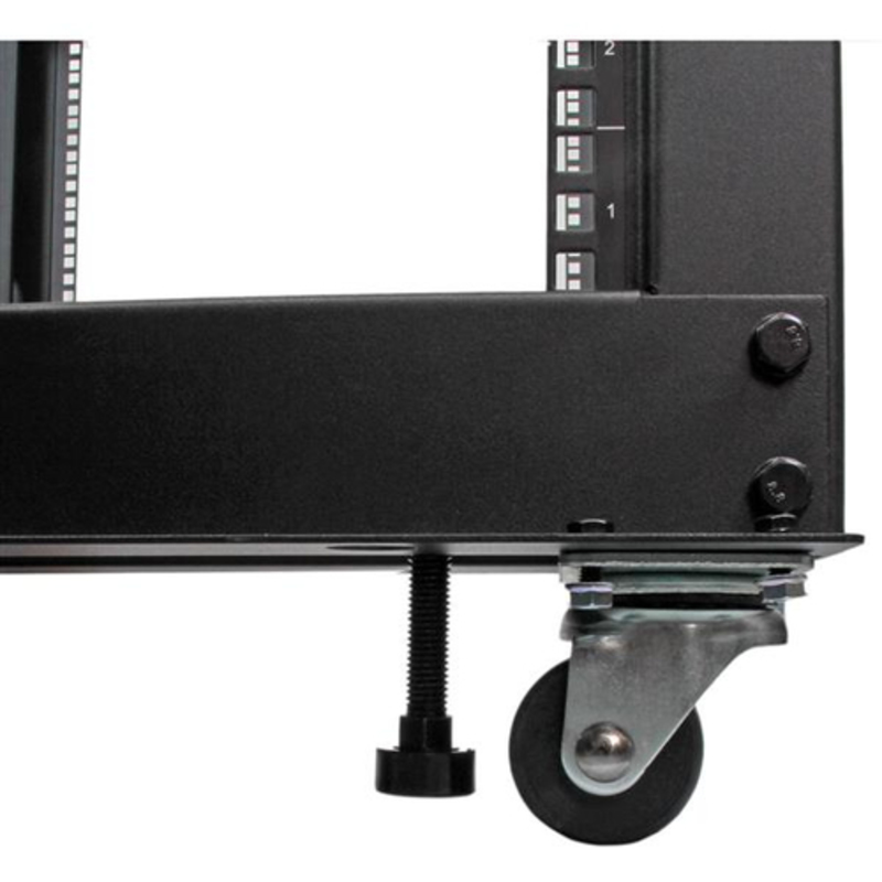 StarTech Rack de Marco Abierto con Profundidad Ajustable de 4 Columnas 25U - Rack de Marco