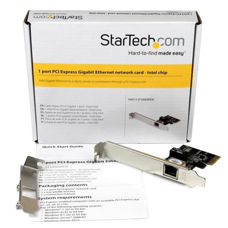 Adaptador de Red Startech Tarjeta de Red PCI Express Ethernet Gigabit con 1 Puerto RJ45