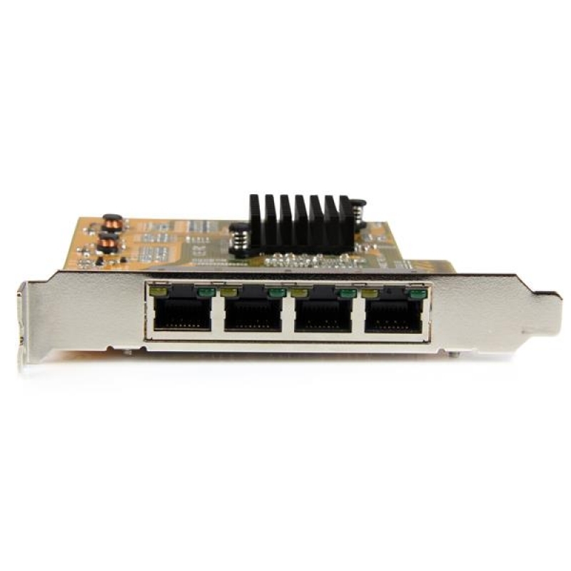 Adaptador de Red Startech Tarjeta de Red PCI Express Ethernet Gigabit con 4 Puertos RJ45