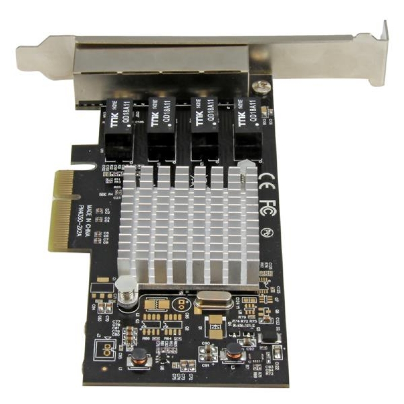 Adaptador de Red Startech Tarjeta de Red PCI Express x4 Ethernet Gigabit con 4 Puertos RJ45