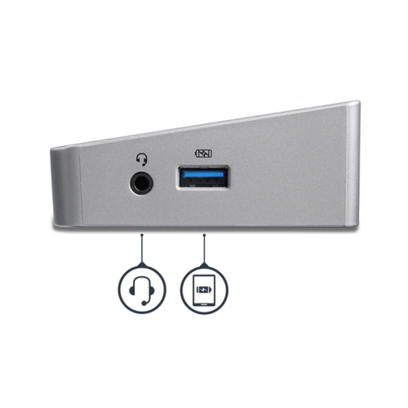 Startech USB-C Para Tres Monitores 4K Con 5x Puertos USB 3.0 - Dock Station