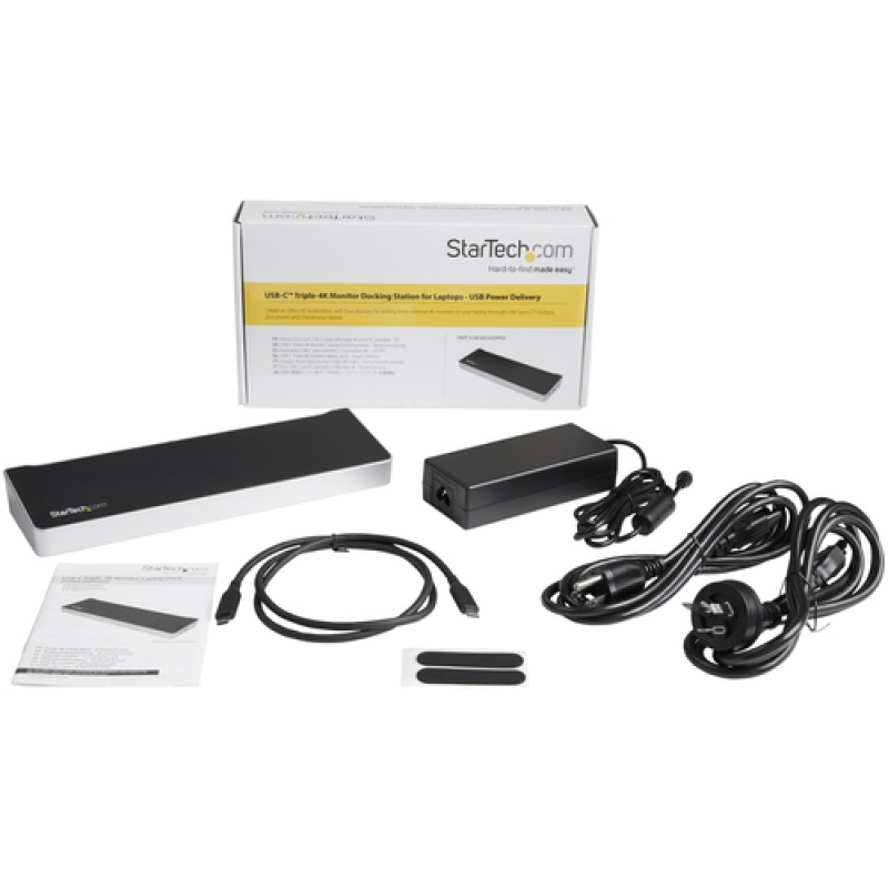 Startech USB-C Para Tres Monitores 4K Con 5x Puertos USB 3.0 - Dock Station
