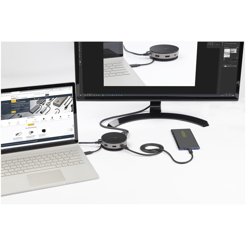 StarTech.com Adaptador Multipuerto USB C - USB 3.1 Gen 2 de 10Gbps Tipo C - Docking Station