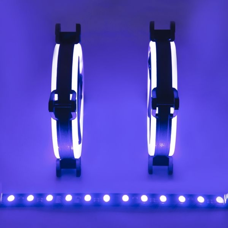 Talius Siroko Twin Pack Doble Aro RGB + Tira LED + Control Remote - Ventilador 12 cm