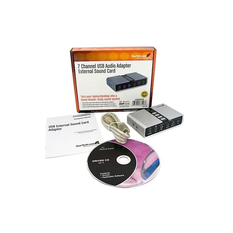 Tarjeta de Sonido Startech USB 7.1 con Audio Digital SPDIF