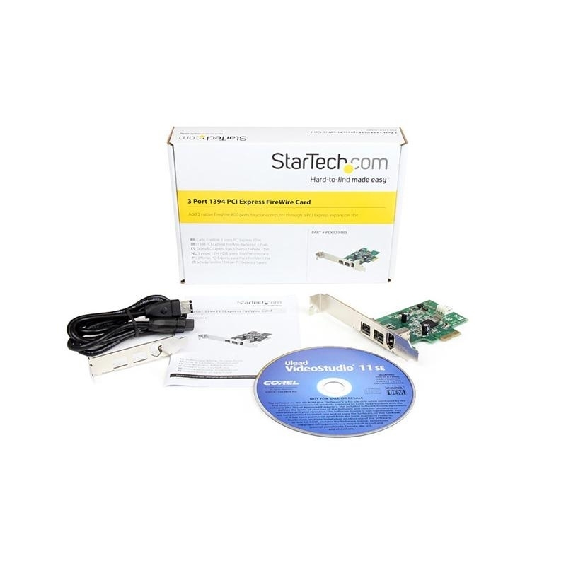Tarjeta PCI Express Startech 3 Puertos FireWire 1394 1a 2b