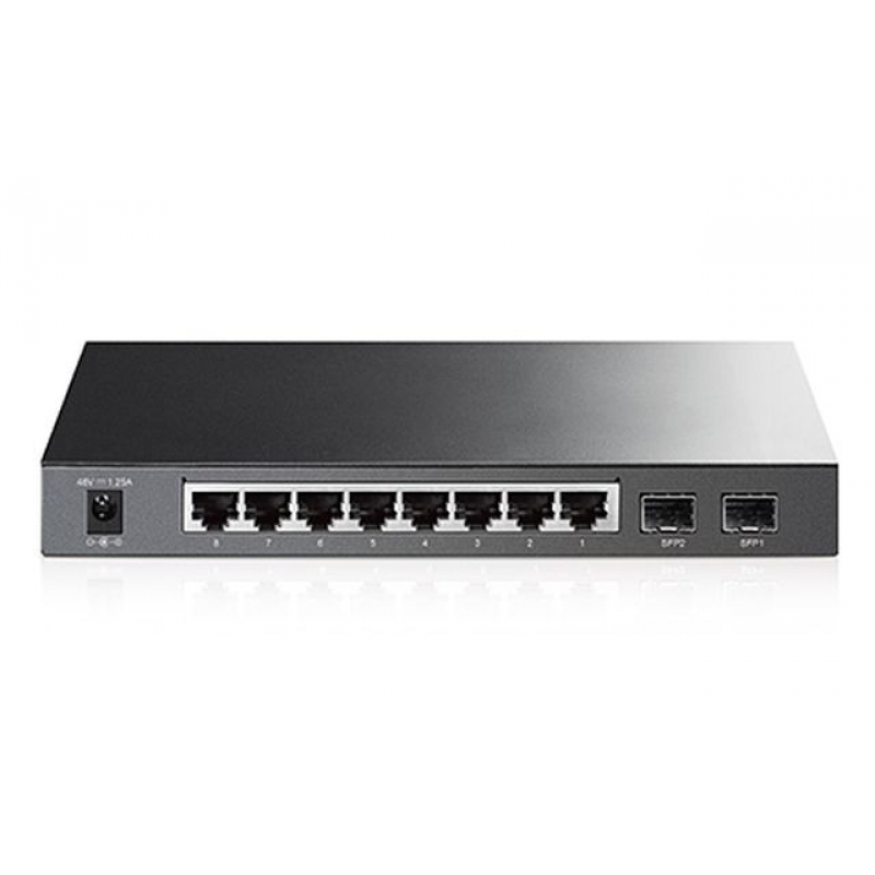 Switch Tp-Link Smart Switch 8 puertos Gigabit PoE con 2 ranuras SFP