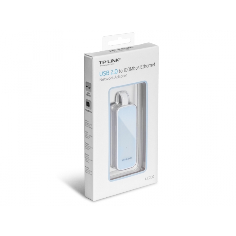Adaptador de Red TP-Link UE200 USB 2.0 a Ethernet 100Mbps