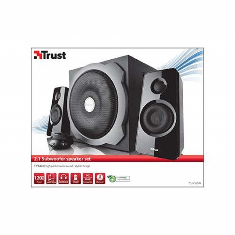 Altavoces Trust Tytan 60W Rms + Mando Negro