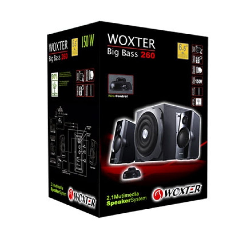 Altavoces Woxter Big Bass 260 2.1 150W Negro
