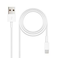 Nano Cable Lightning a USB 2.0 Lightning/M-USB A/M Blanco 2m - Cable USB