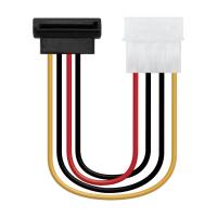 Nanocable SATA de Alimentación Acodado a Molex de 4 Pines - Cable SATA/Molex